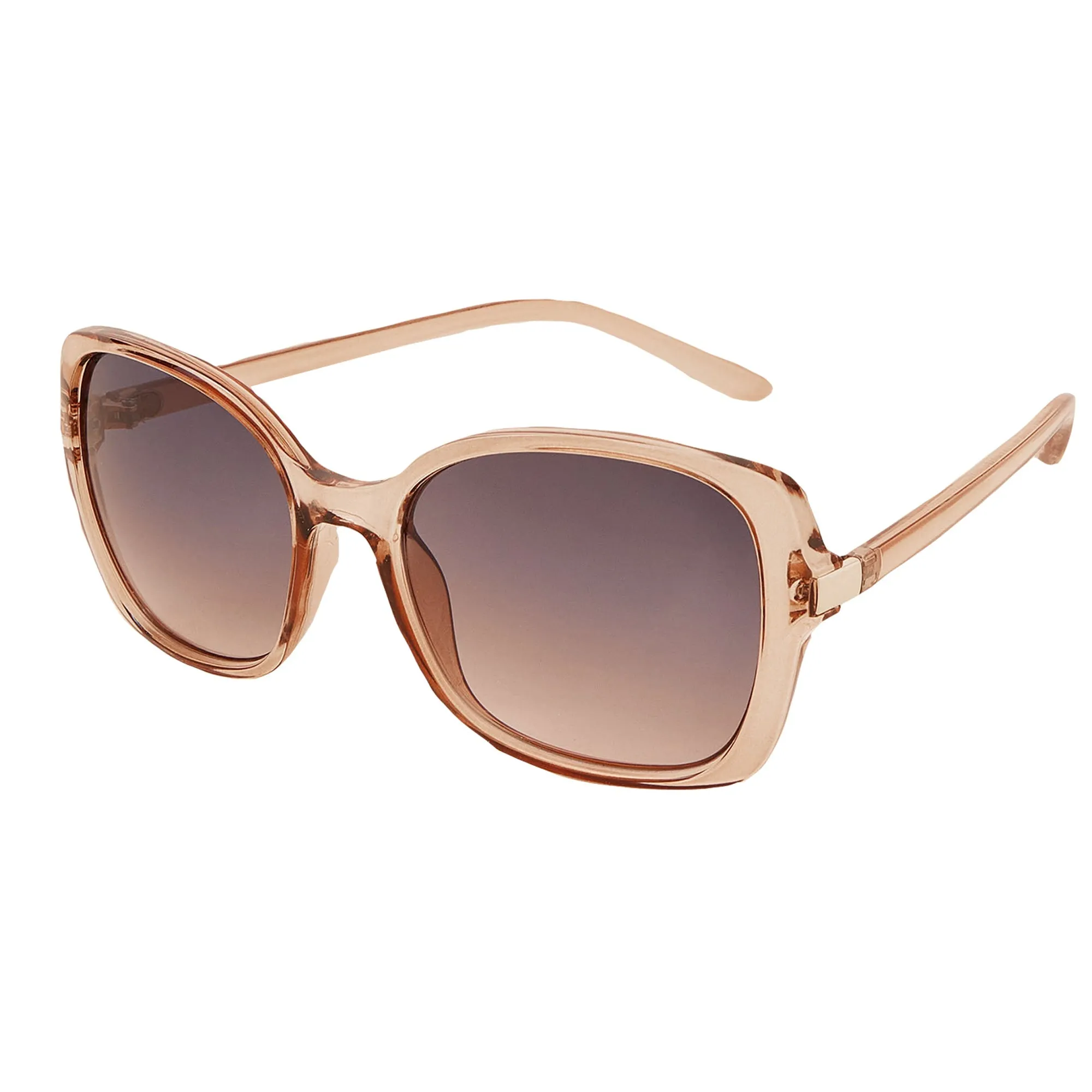 Accessorize London Women's Clear Oversized Square Sunglasses