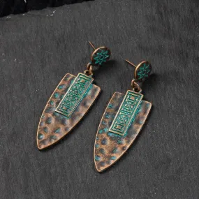 Antique  Shield Shaped Bohemian Earring