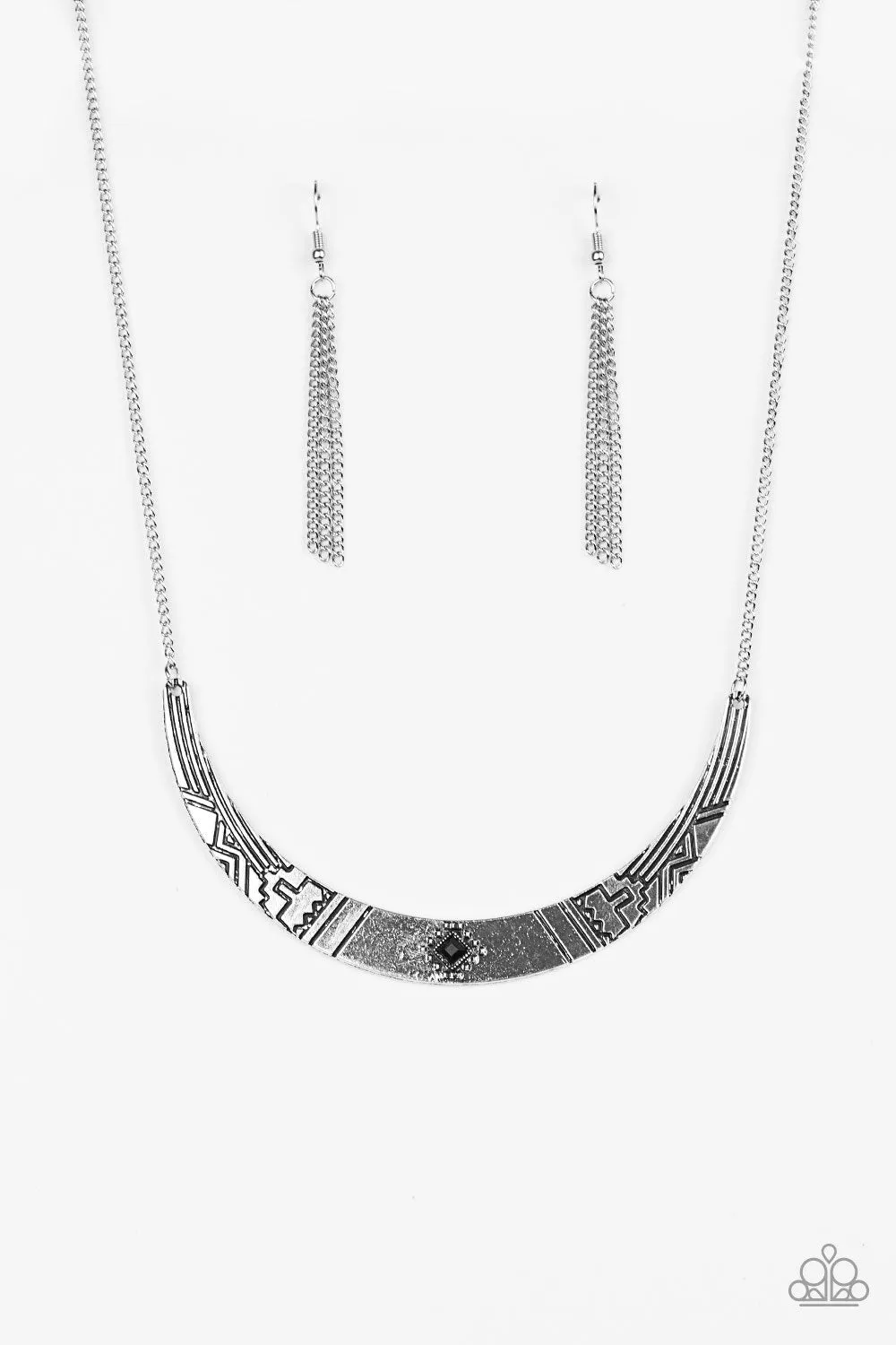 Arizona Adventure Silver and Black Necklace - Paparazzi Accessories