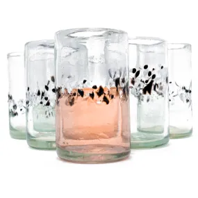 Black & White Pebble Handcrafted Original Tumbler - 16 oz - Set of 6