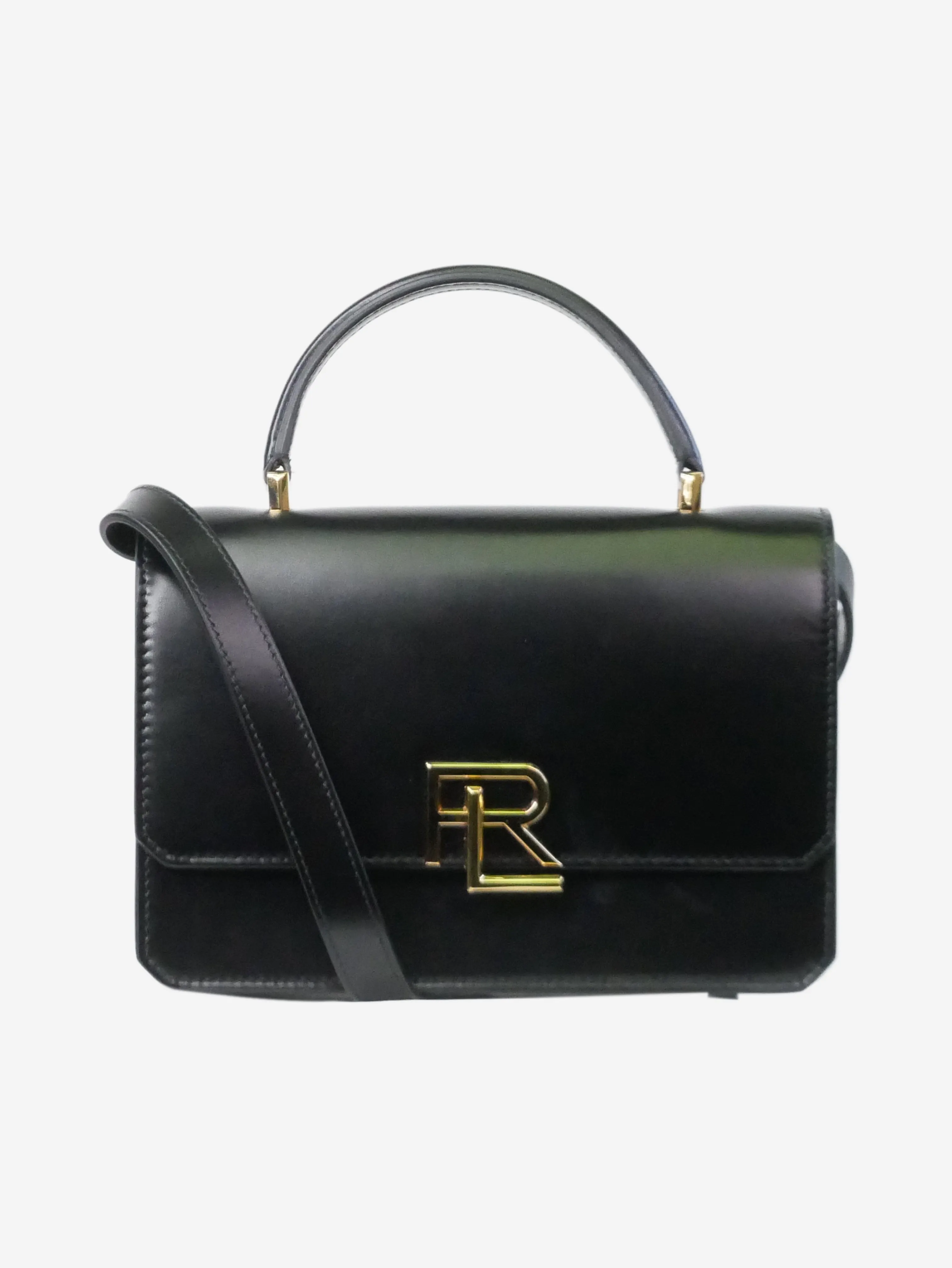 Black RL 888 Box calfskin crossbody bag