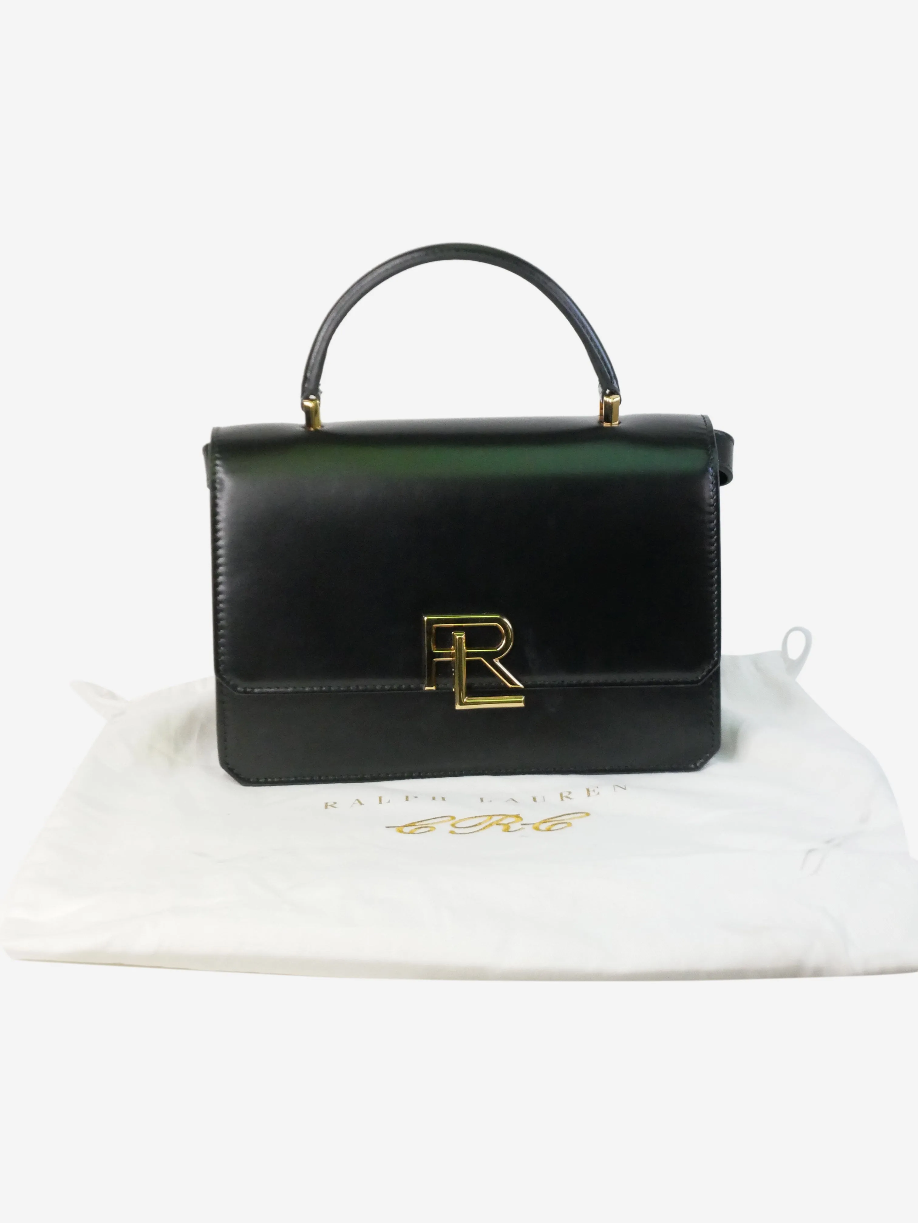 Black RL 888 Box calfskin crossbody bag