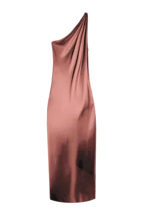 BM Single Shoulder Cone Dress - Mauve