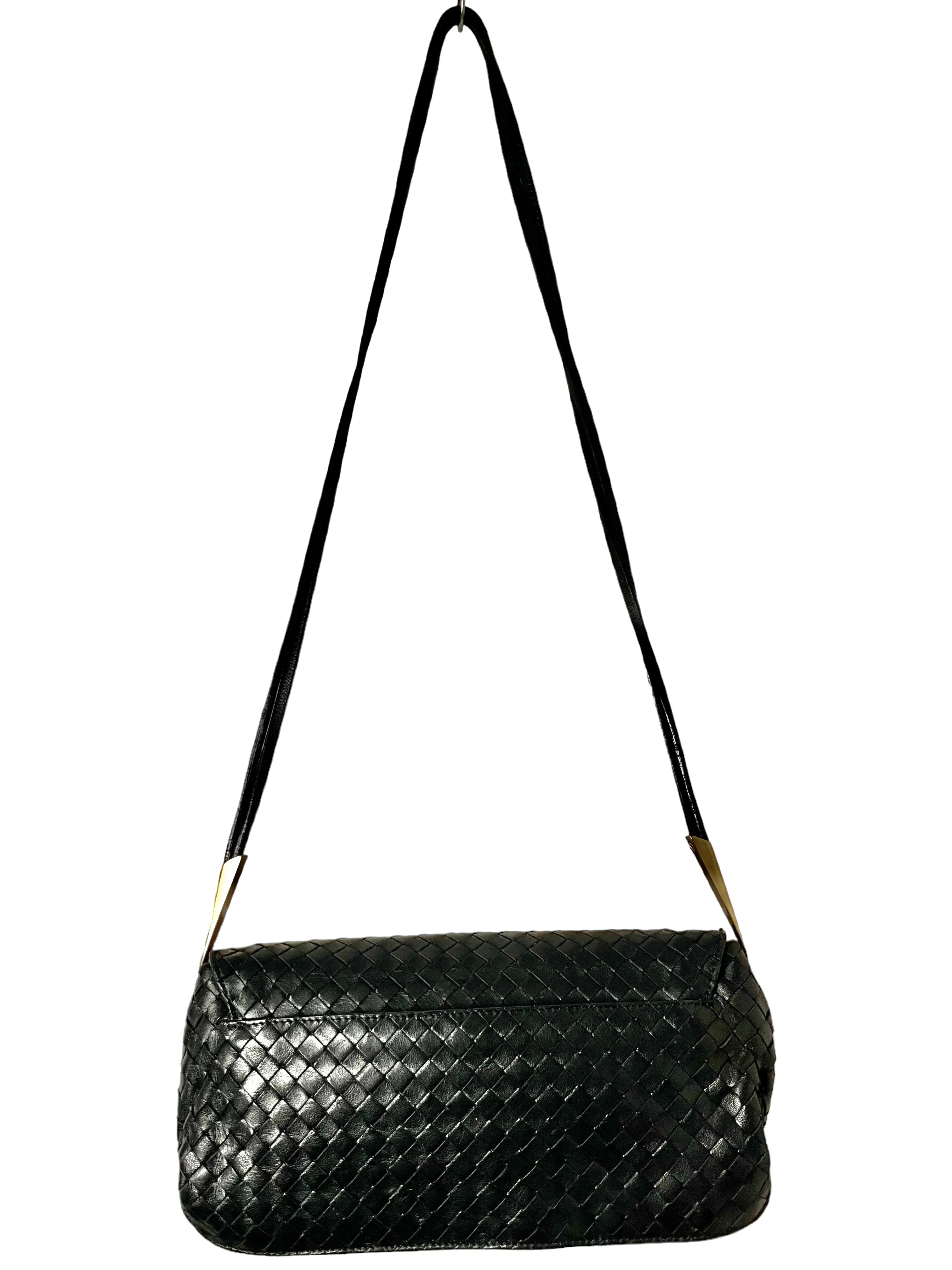 Bottega Veneta Black Intrecciato Crossbody Bag