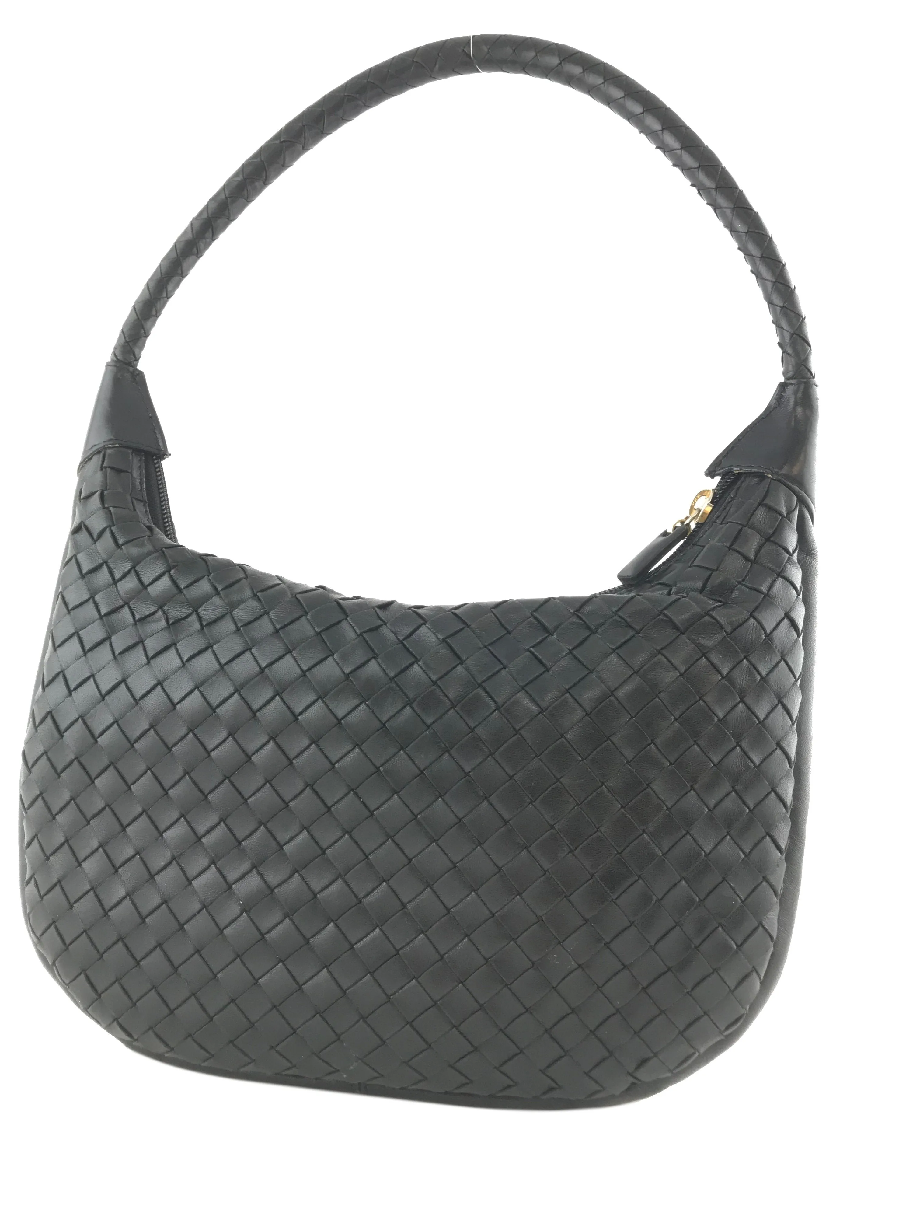 Bottega Veneta Vintage Intrecciato Leather Hobo Bag