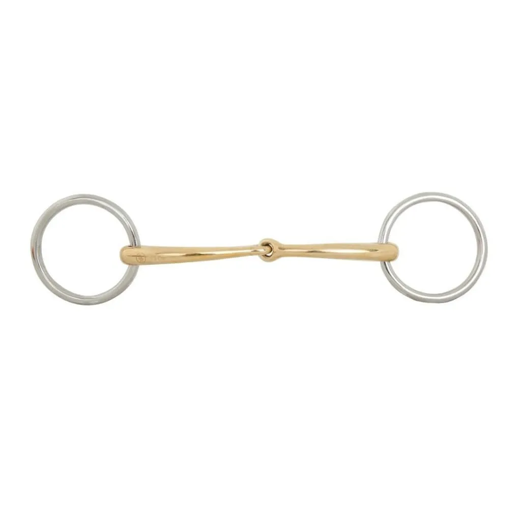 BR Copper Bradoon Soft Contact Curved Loose Ring Snaffle