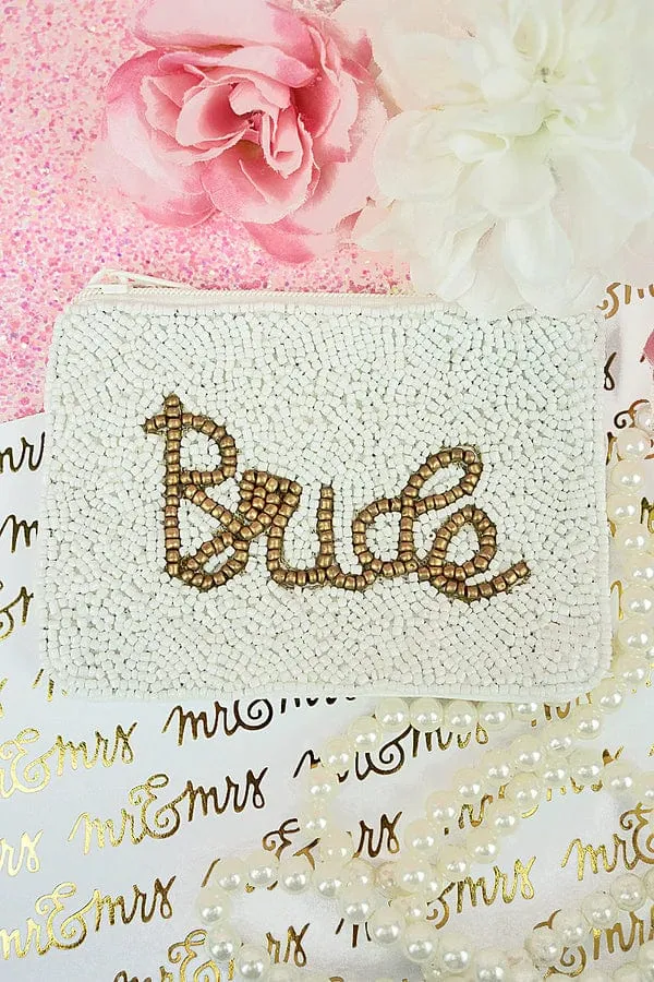 BRIDE beaded coin clutch