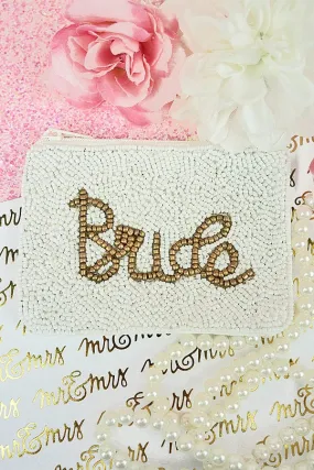 BRIDE beaded coin clutch