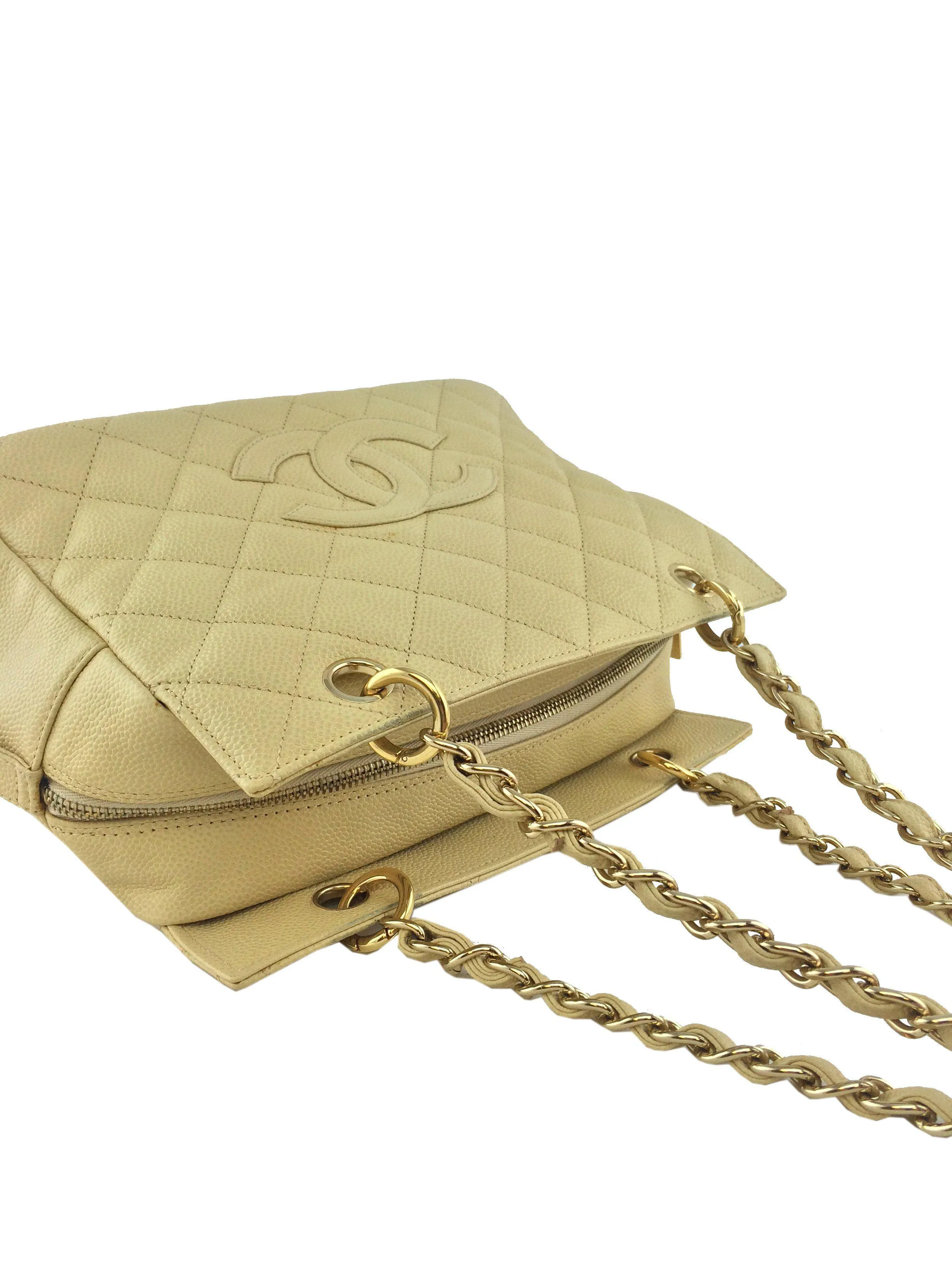 Chanel Caviar Leather Petite Timeless Tote Bag