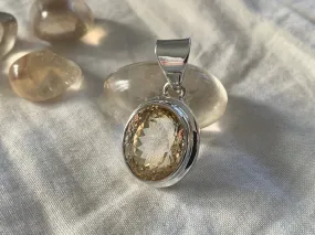 Citrine Ansley Pendant - Small Round