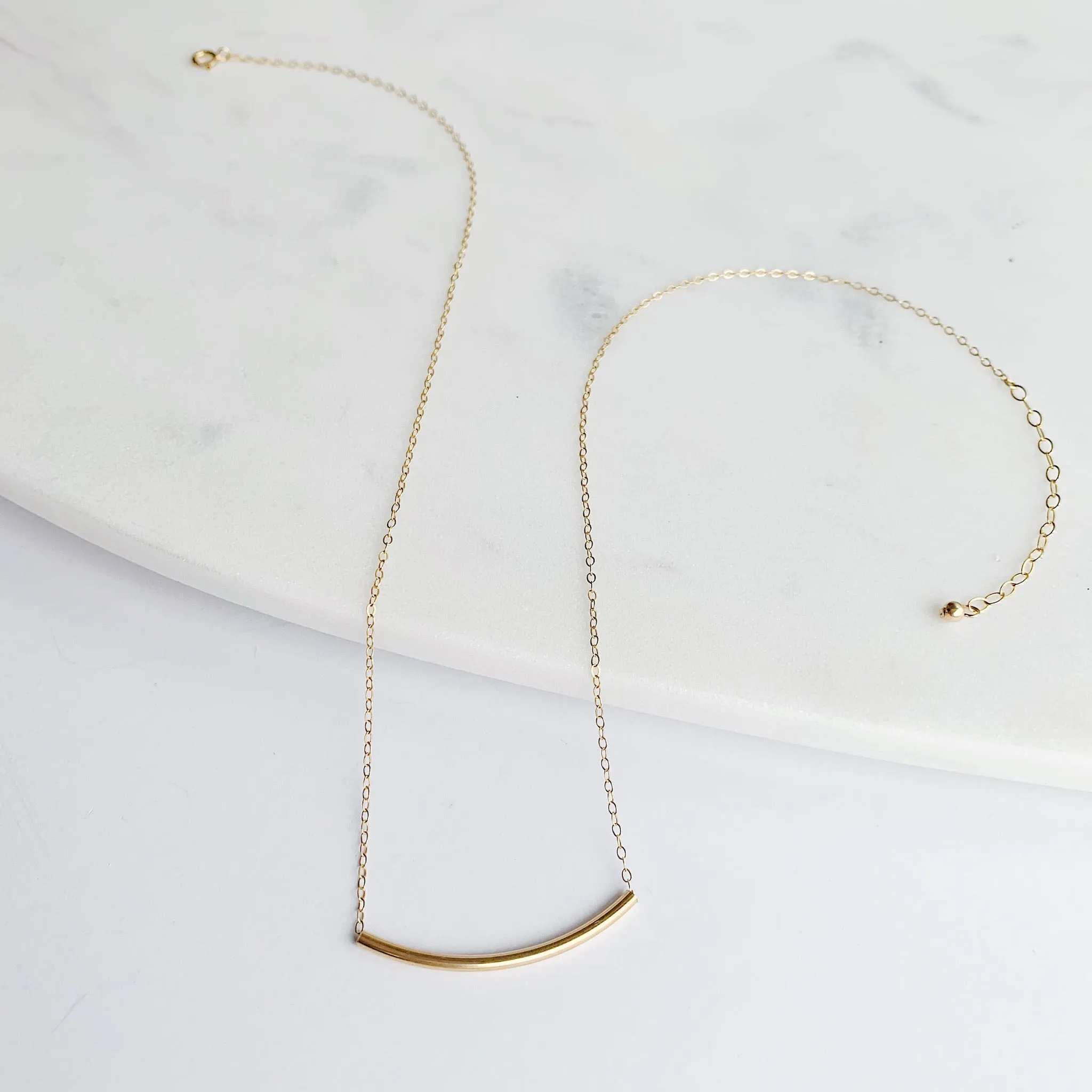 Crescent   Arc Necklace Layering Set