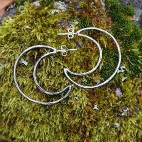 Crescent Moon Hoops