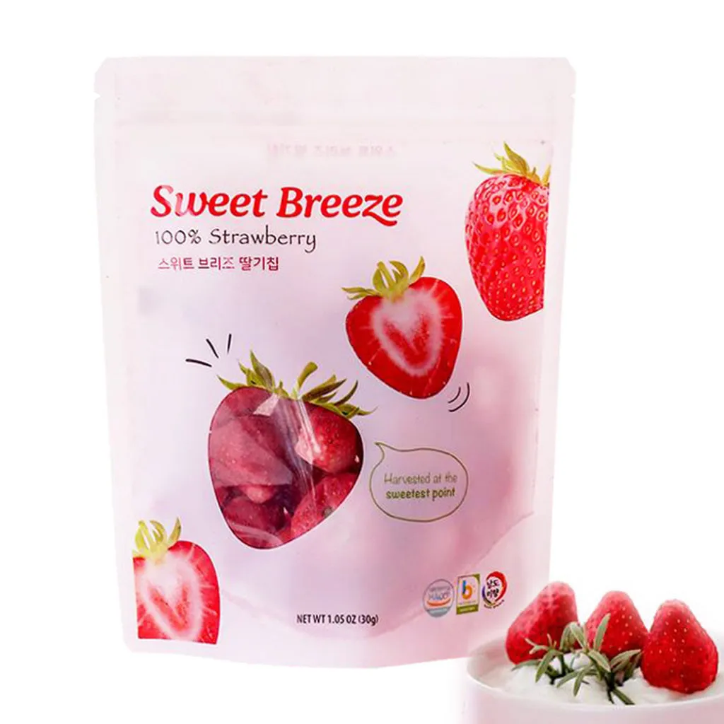 Crispy 100% Real Strawberry Freeze Dried Fruits Sweet Breeze Snacks Strawberries