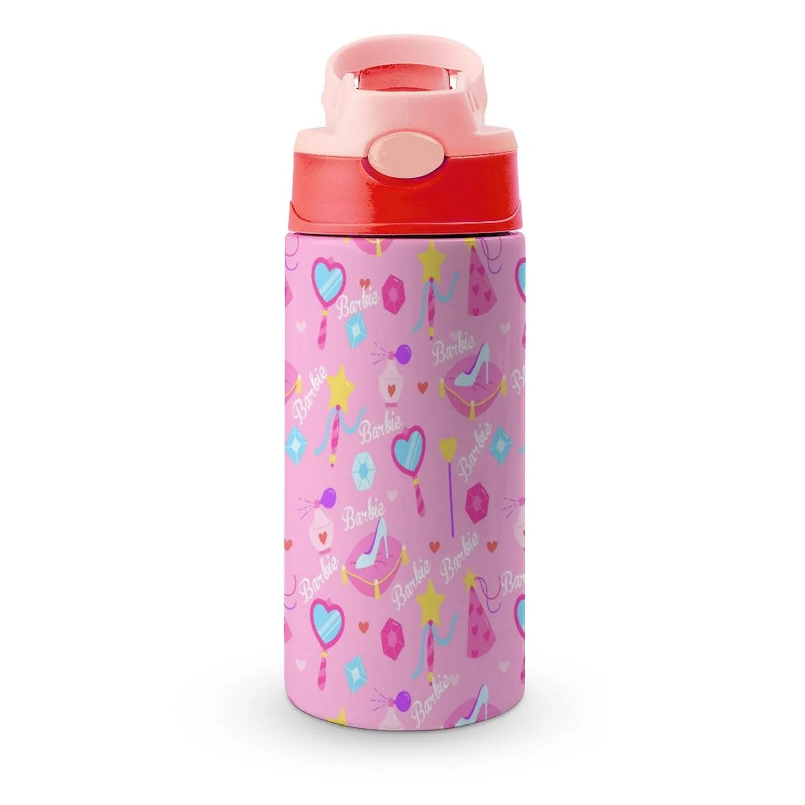 Custom Name Pink Kids Water Bottle 12OZ Stainless Steel Personalized Drink Cup