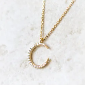 CZ Crescent moon Necklace