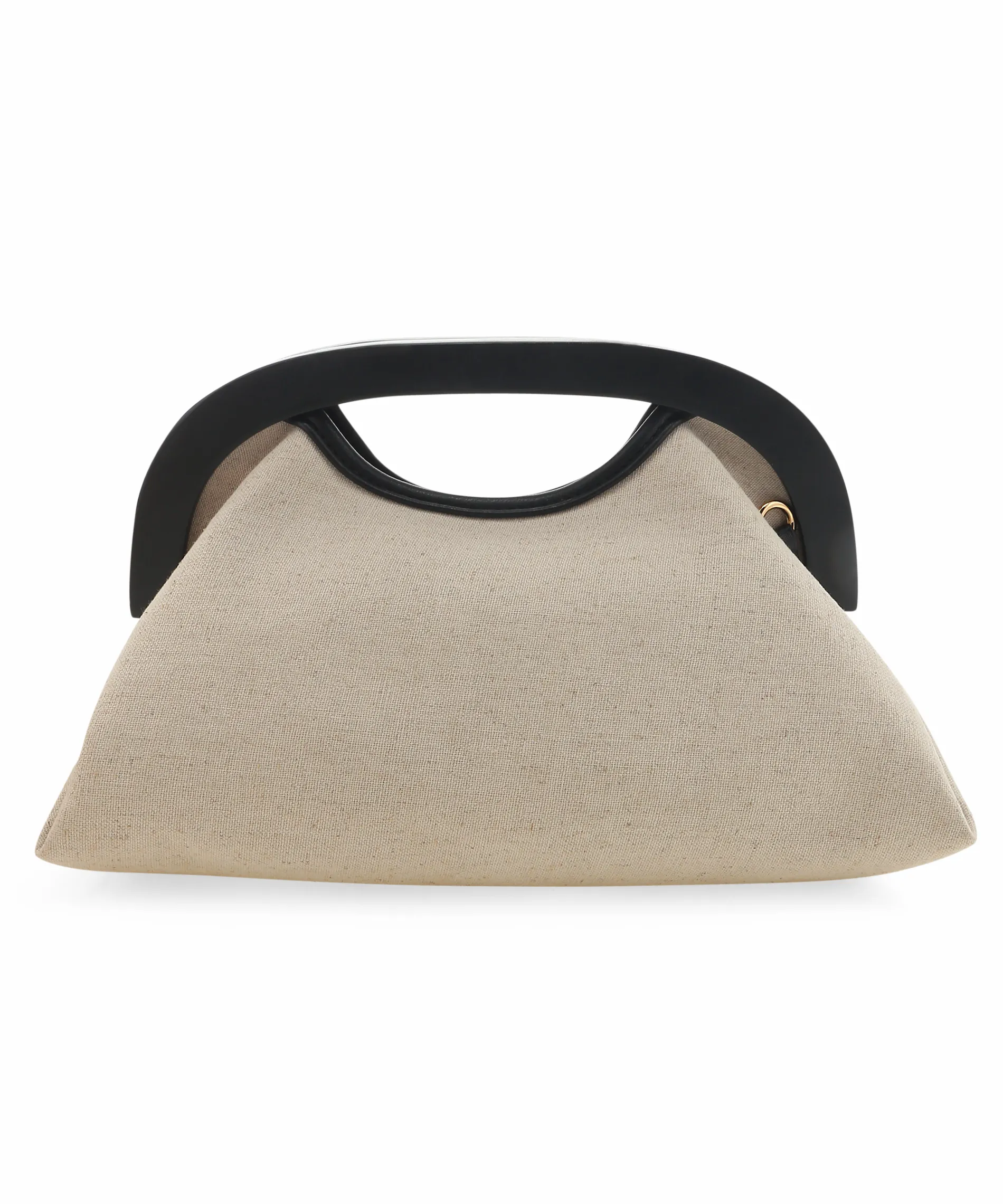 Dayzi Clutch Bag - Wheat Linen/Black