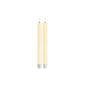 Deluxe 2-Piece LED Dinner Candle 2.2cm x 24cm - Cream