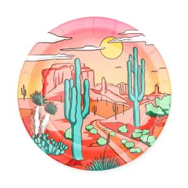 Desert scene paper DINNER PLATES   Set of 8