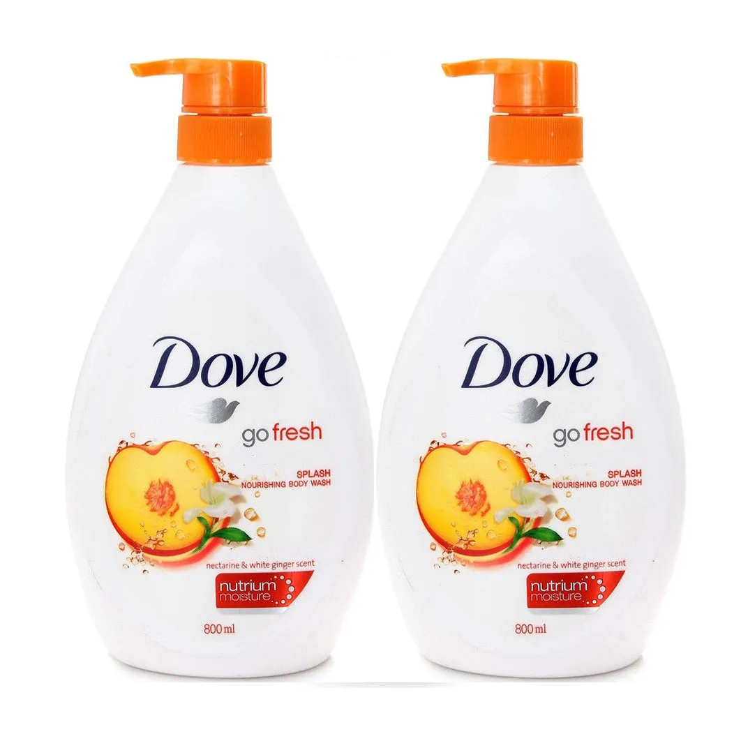 Dove Go fresh Nectarine & White Ginger scent Body Wash 800 ml 2-PACK