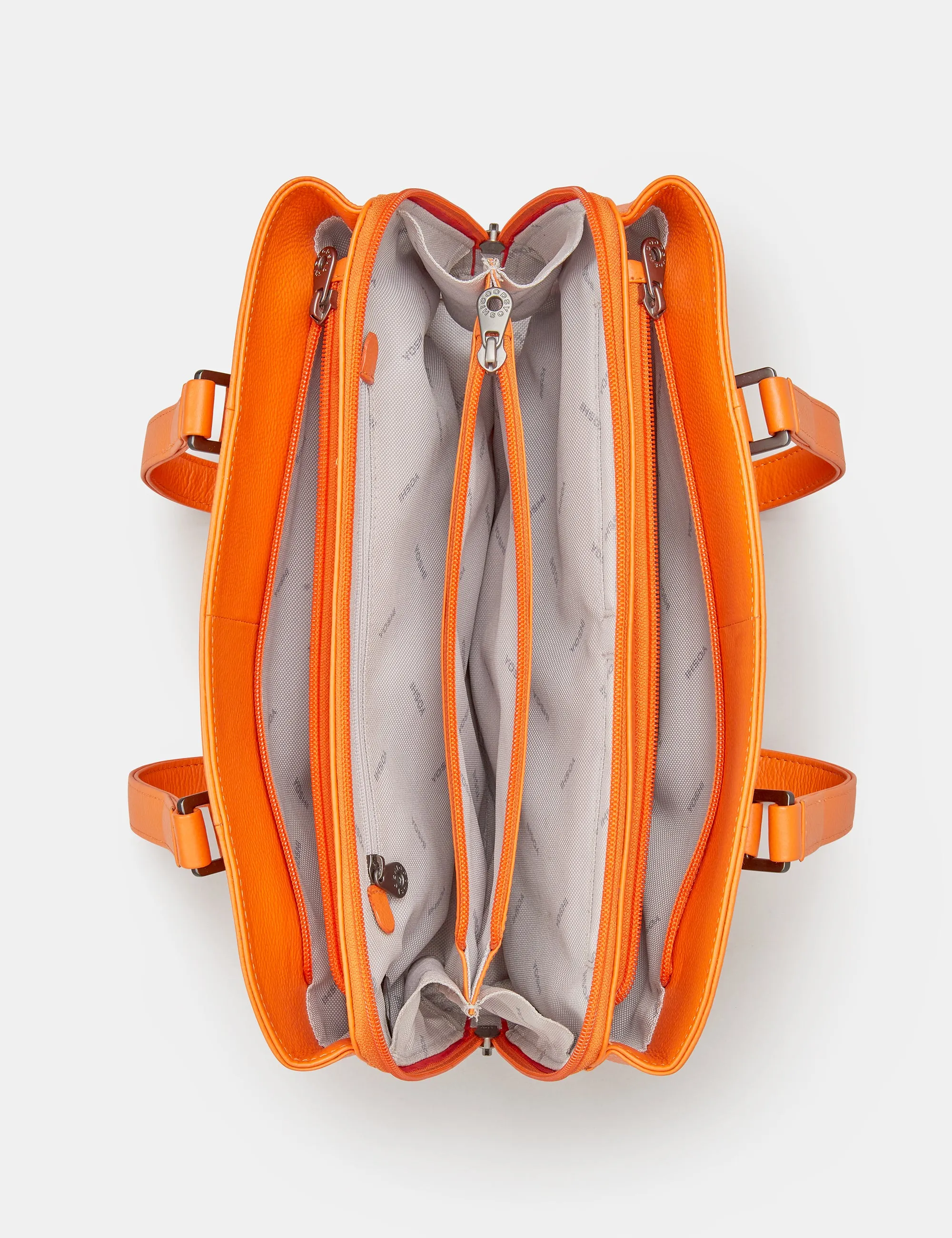 Ealing Orange Leather Shoulder Bag