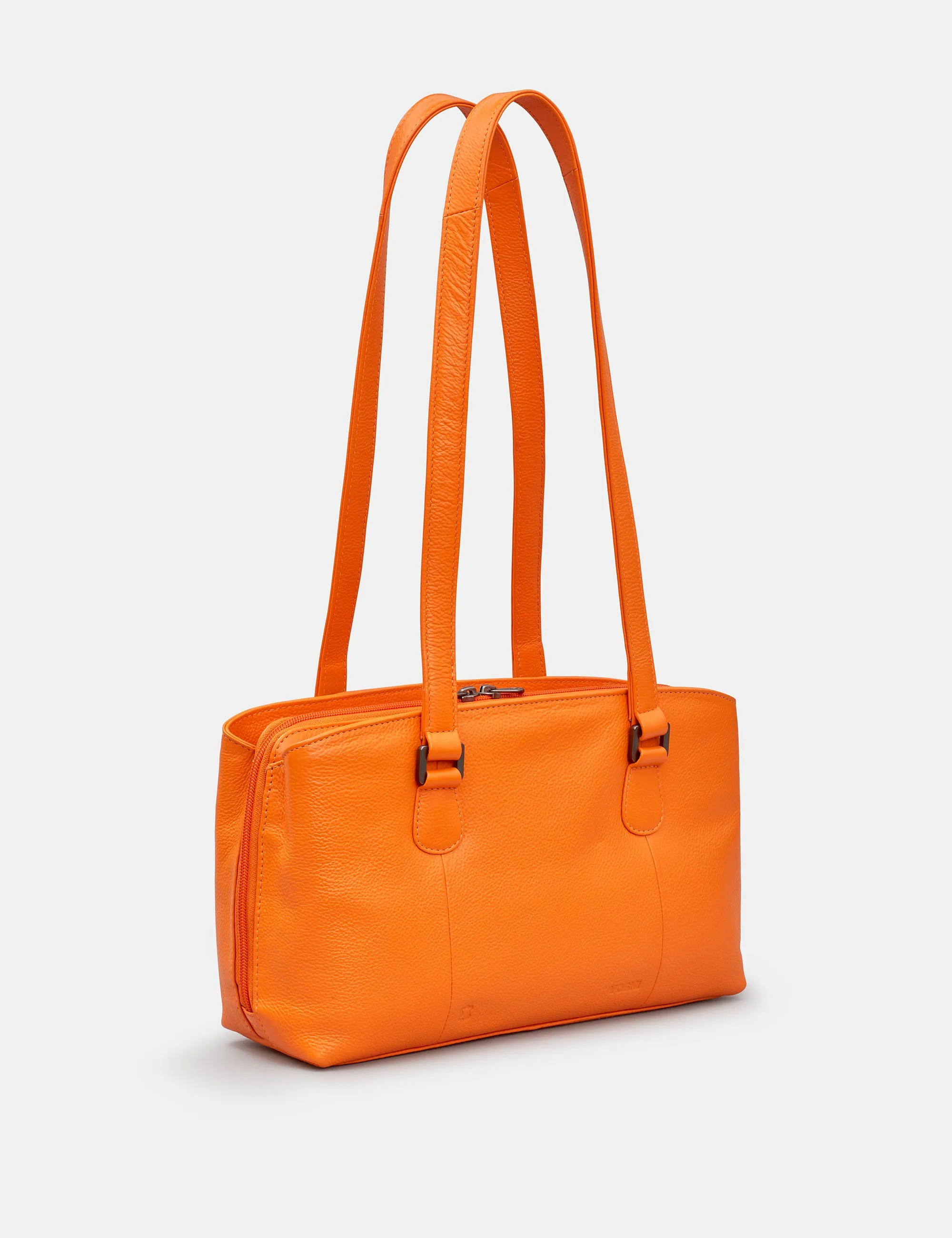 Ealing Orange Leather Shoulder Bag