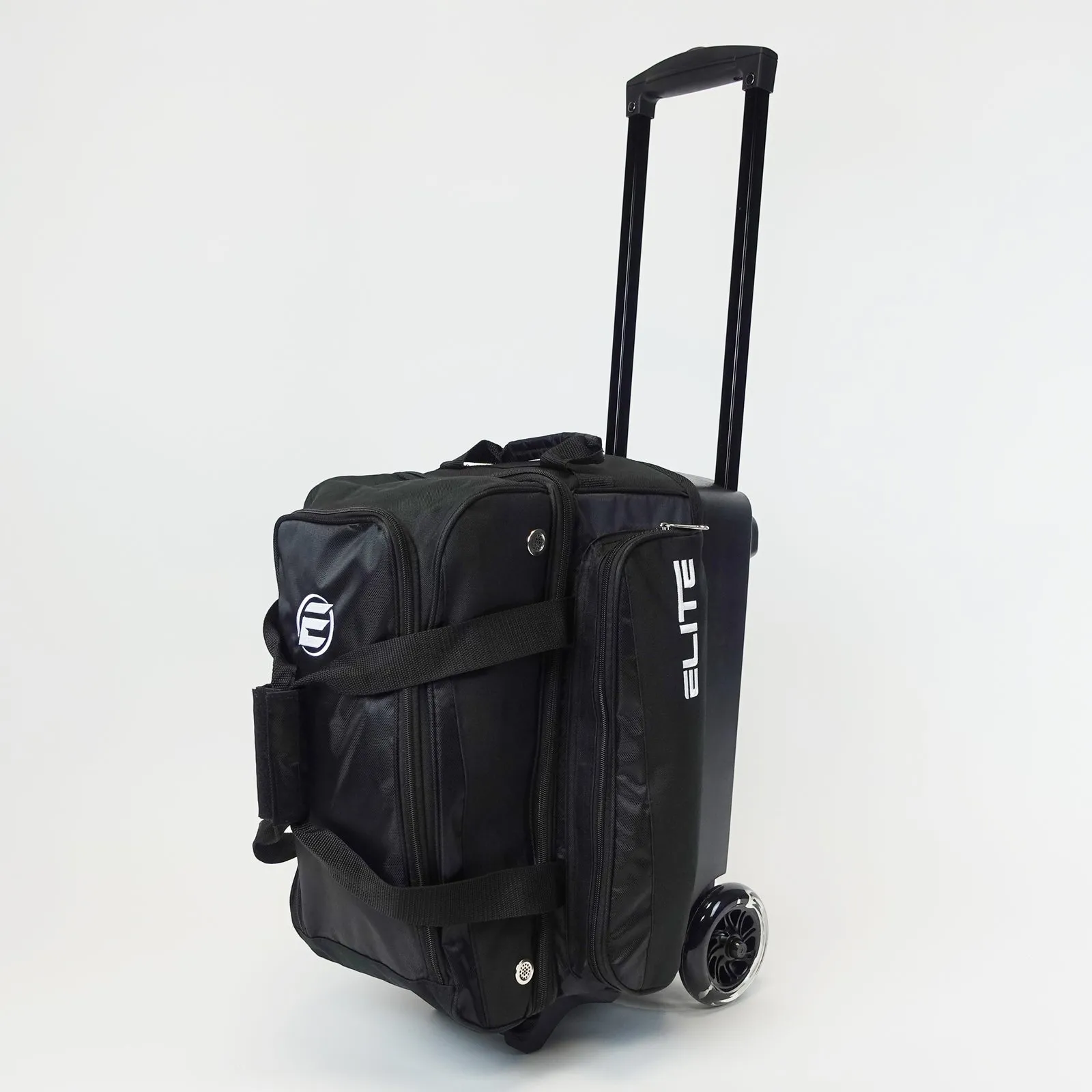 ELITE Deluxe Double Roller Bowling Bag Black