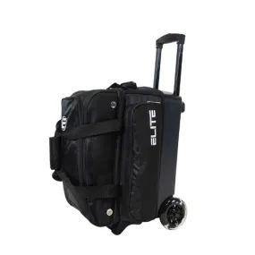 ELITE Deluxe Double Roller Bowling Bag Black