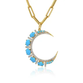 Empress Moon Pendant - Turquoise