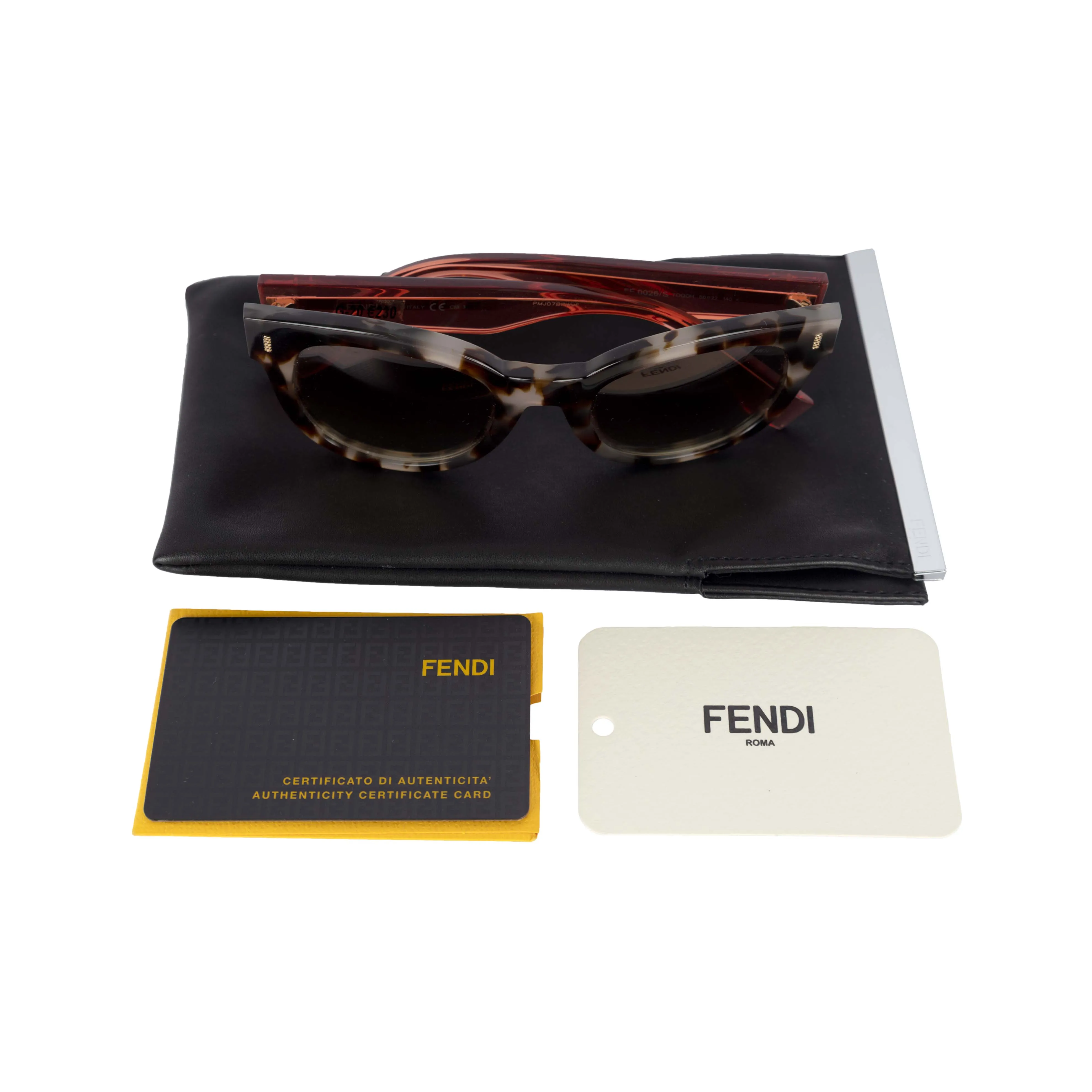 Fendi Acetate and Tortoiseshell Colorblock Sunglasses - '10s