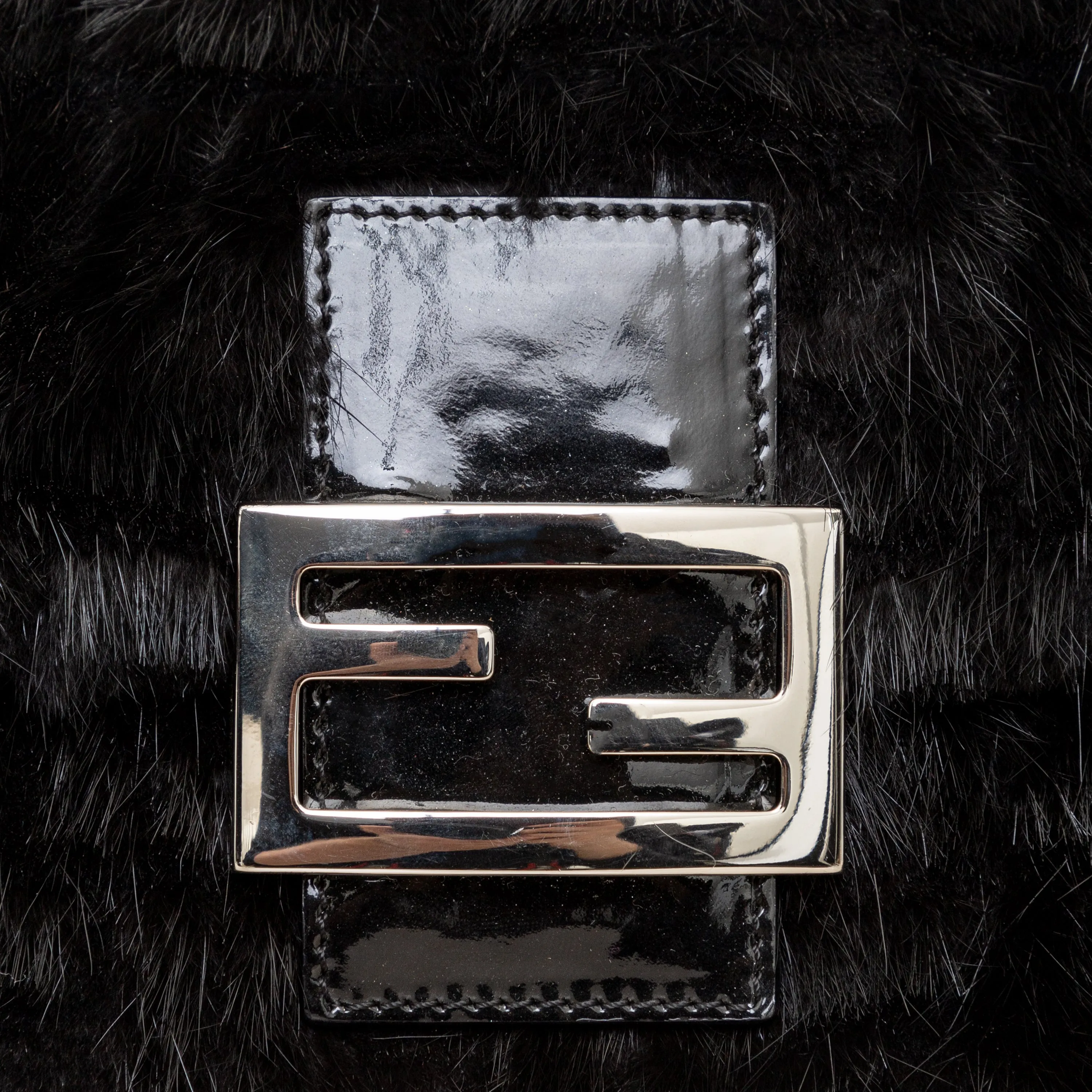 Fendi Monogram Fur Baguette - '10s