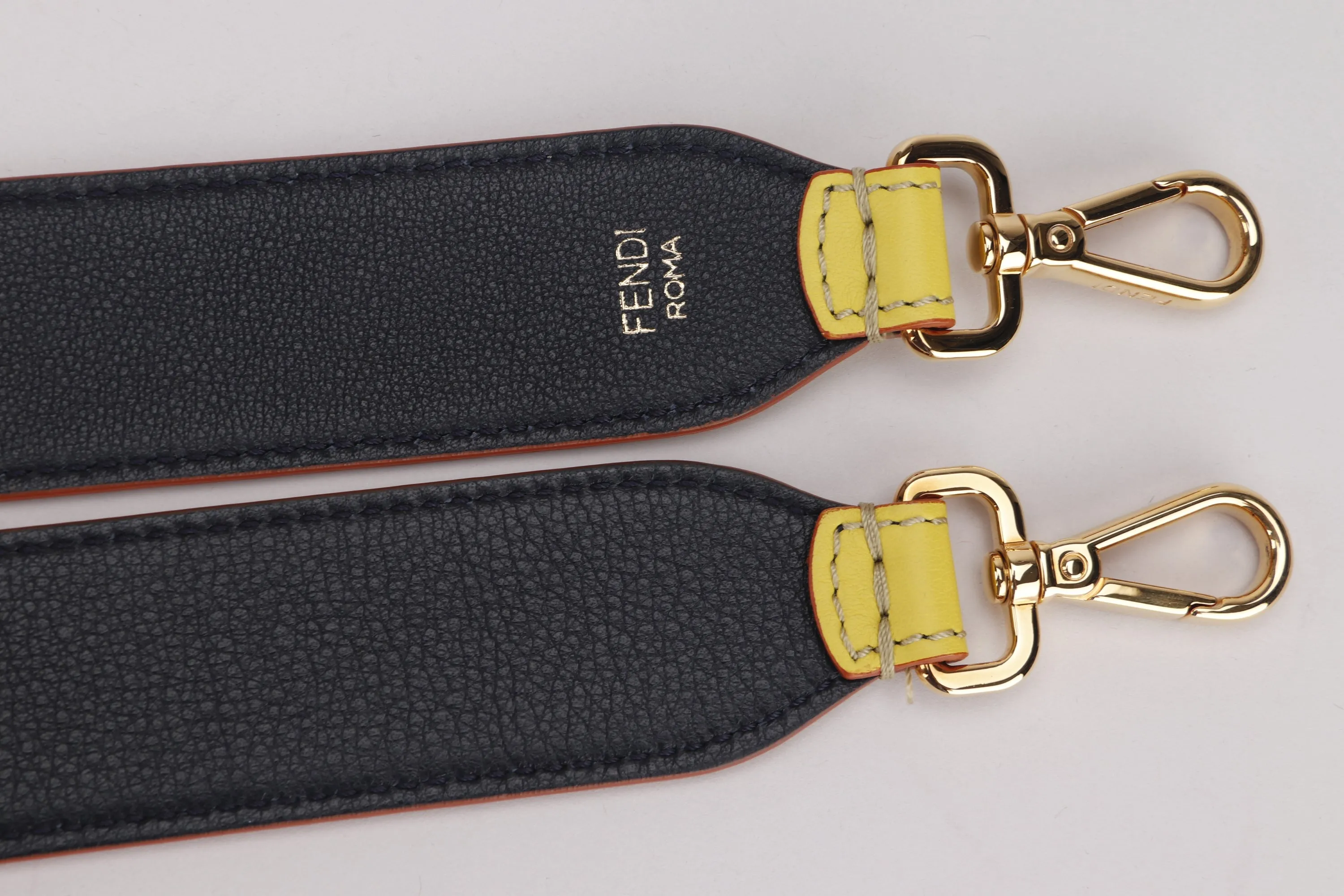 FENDI STRAP YOU, YELLOW & BLACK COLOR, GOLD HARDWARE, WITH DUST COVER