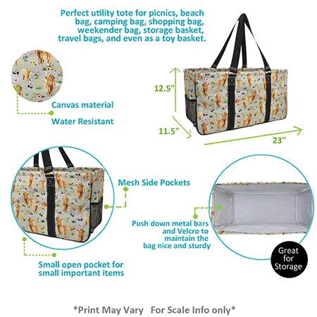 Floral Cow NGIL Utility Bag