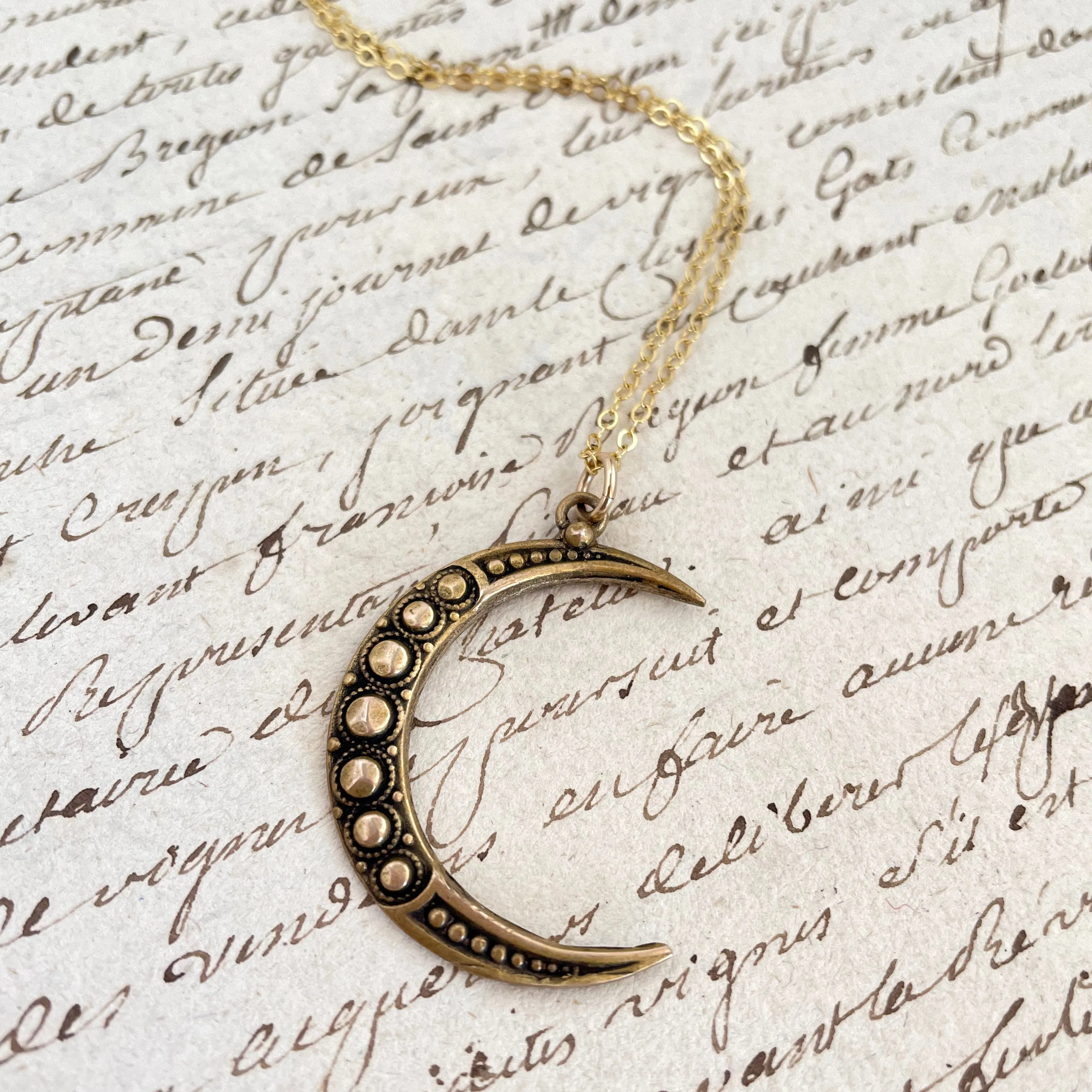 GODDESS MOON Necklace - Bronze