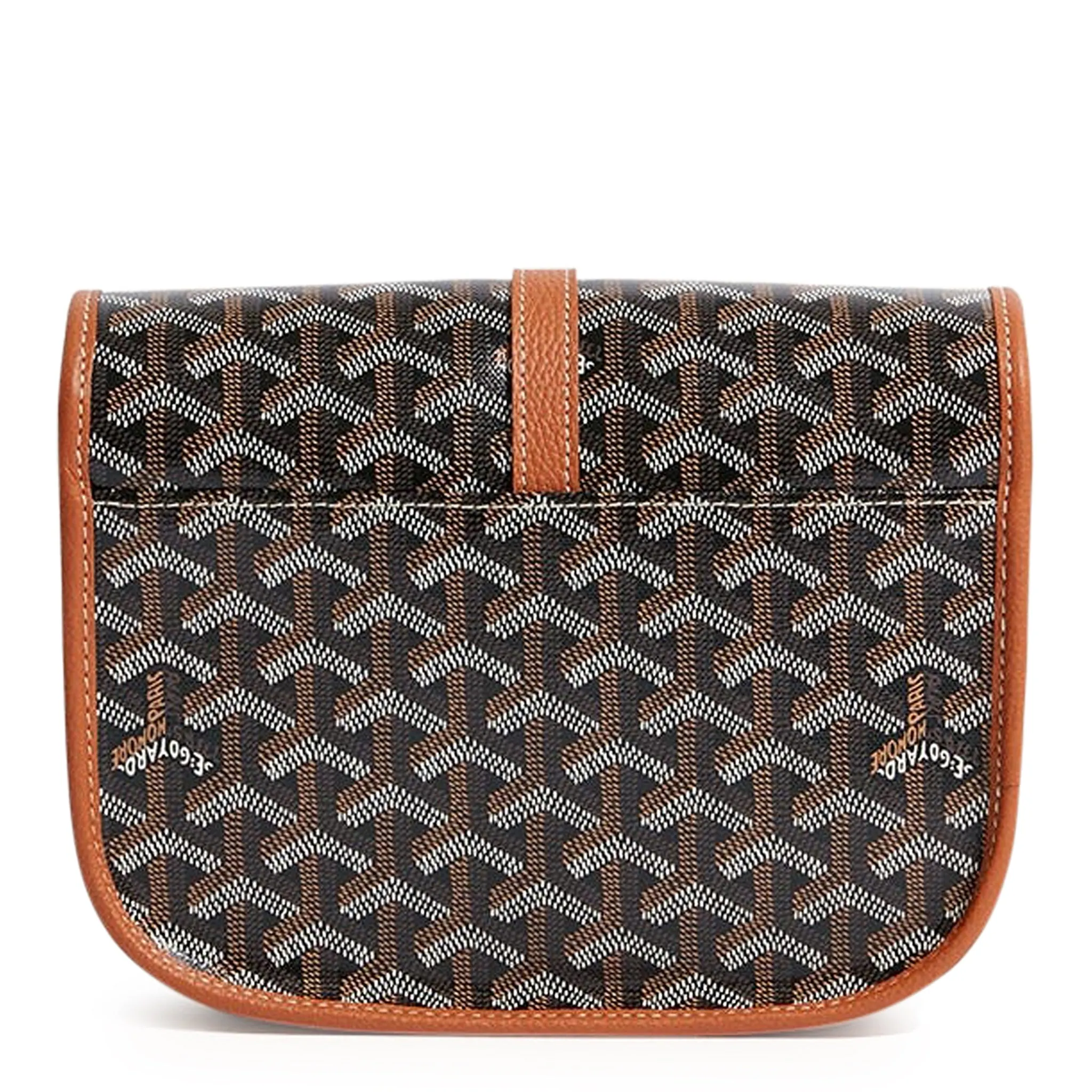 Goyard Goyardine Belvedere II Black/Tan PM Messenger Bag