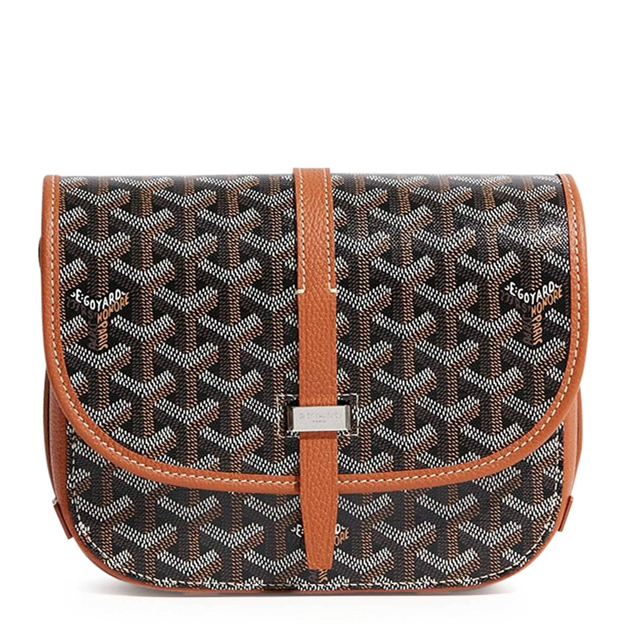 Goyard Goyardine Belvedere II Black/Tan PM Messenger Bag