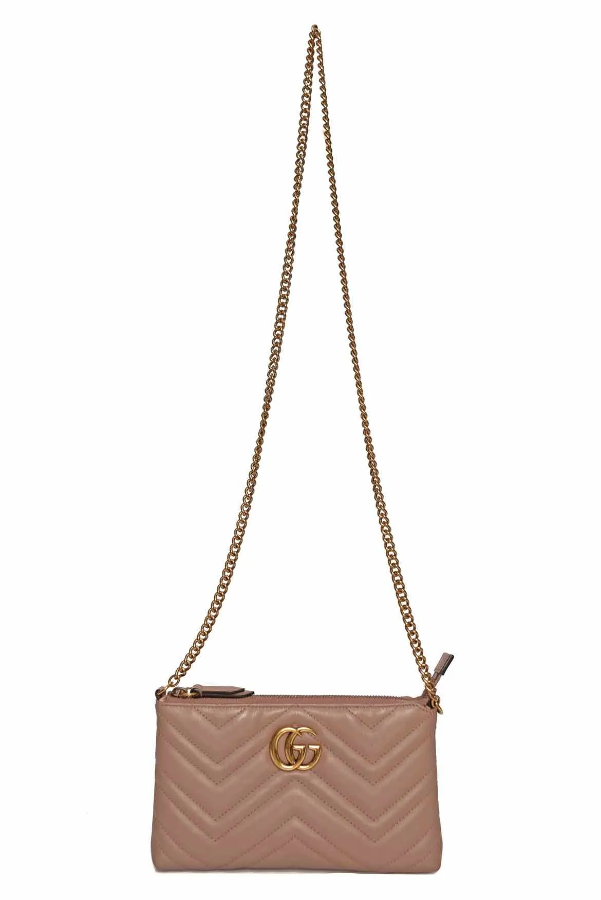 Gucci Mini GG Marmont Matelasse Wallet On Chain Crossbody