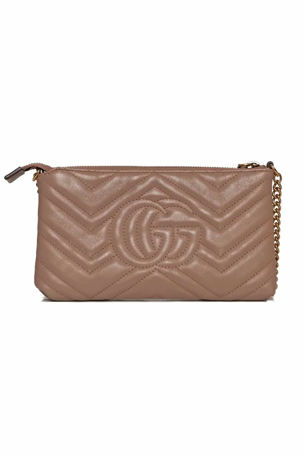 Gucci Mini GG Marmont Matelasse Wallet On Chain Crossbody