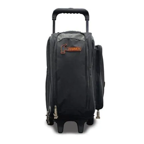 Hammer Premium Black Grey 2 Ball Double Roller Bowling Bag