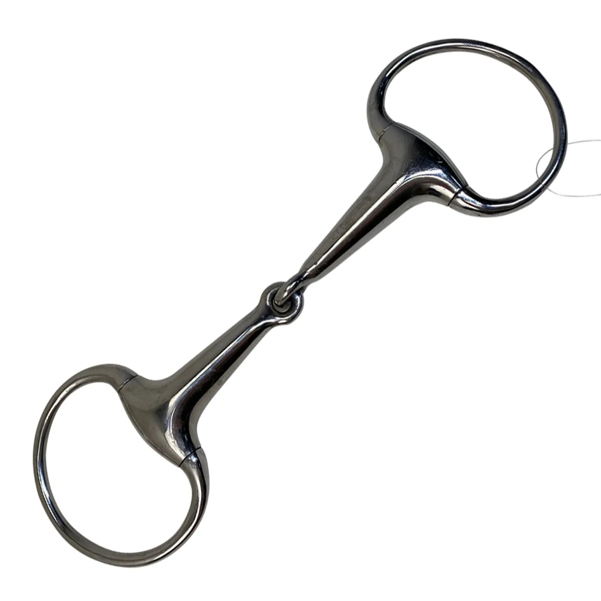 Hollow Mouth Lightweight Eggbutt Snaffle in Stainess Steel - 5 1/2