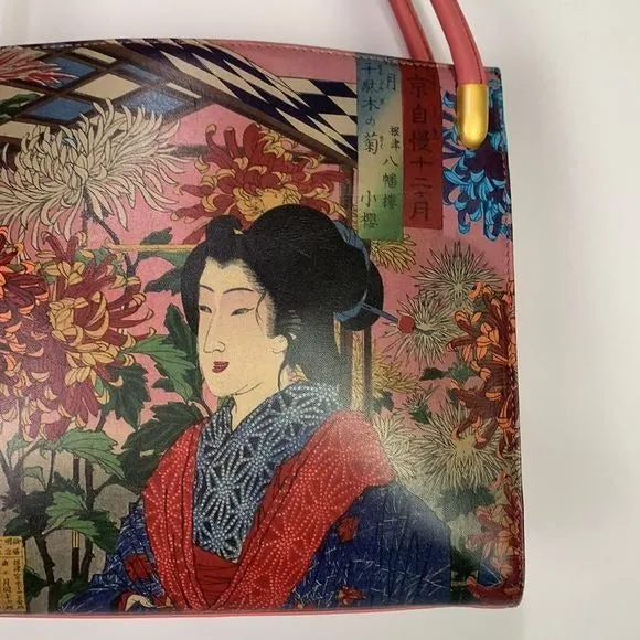 ICONPaintedLeather Geisha Lady Bag