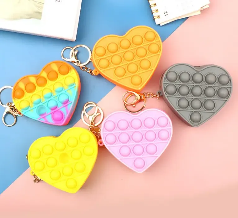 Keychain Pop It Heart Bag