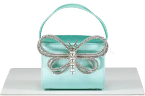 L'alingi Blue Aqua Ella Box Bag Satin Box Clutch One Size