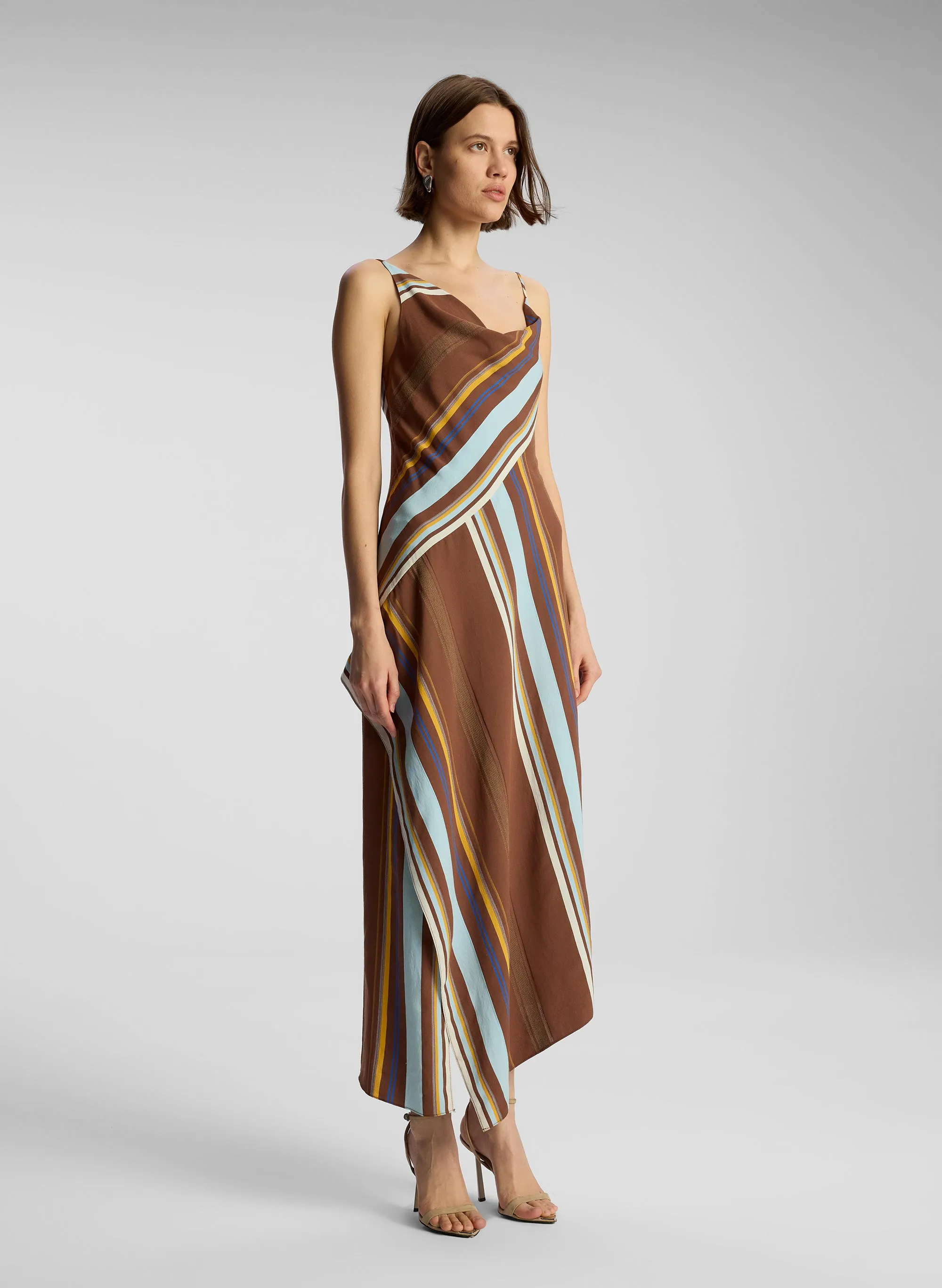 Lauren Striped Midi Dress