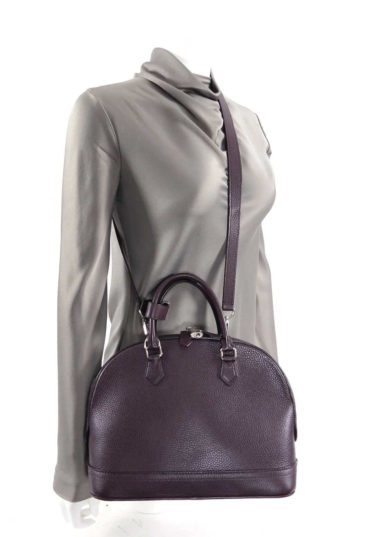 Louis Vuitton Dark Purple Taurillon Leather Alma PM Bag