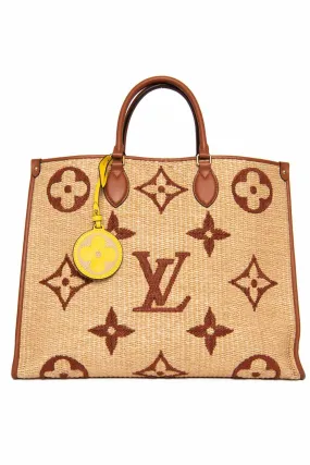 Louis Vuitton Monogram OnTheGo GM Raffia Tote