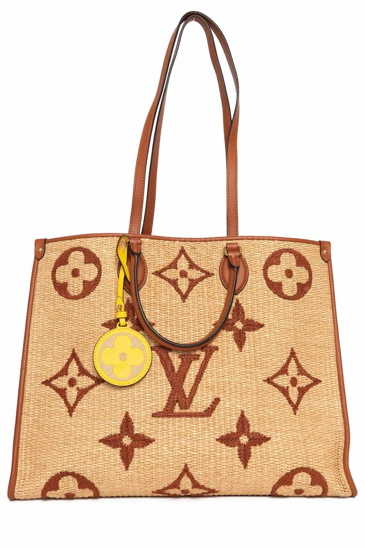 Louis Vuitton Monogram OnTheGo GM Raffia Tote