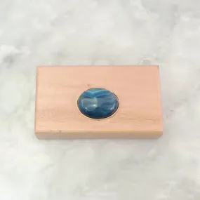 Mahogany with Blue Agate Box