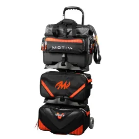 Motiv Vault 6 Ball Roller Black Orange Bowling Bag