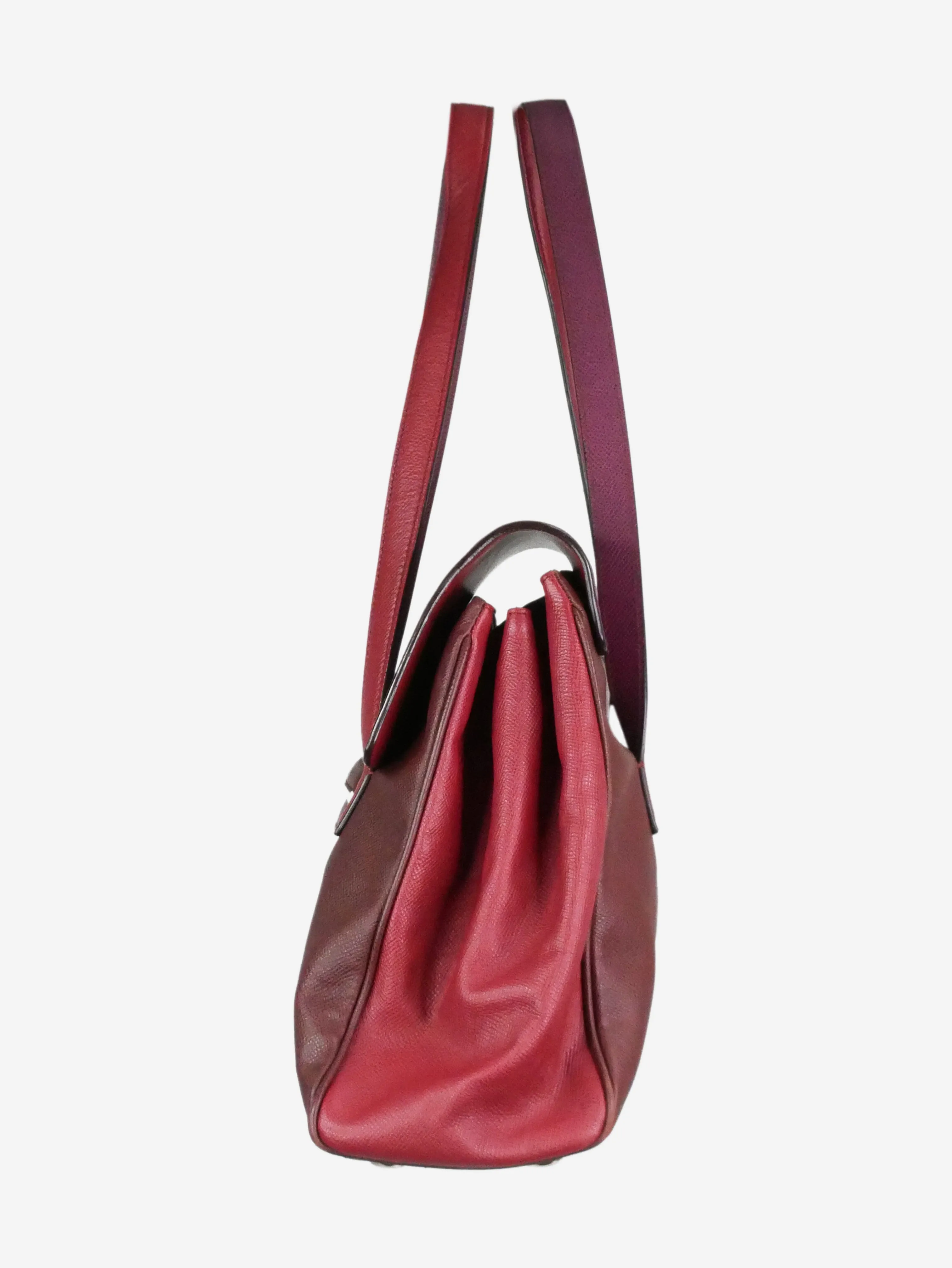 Multicolour leather top handle bag