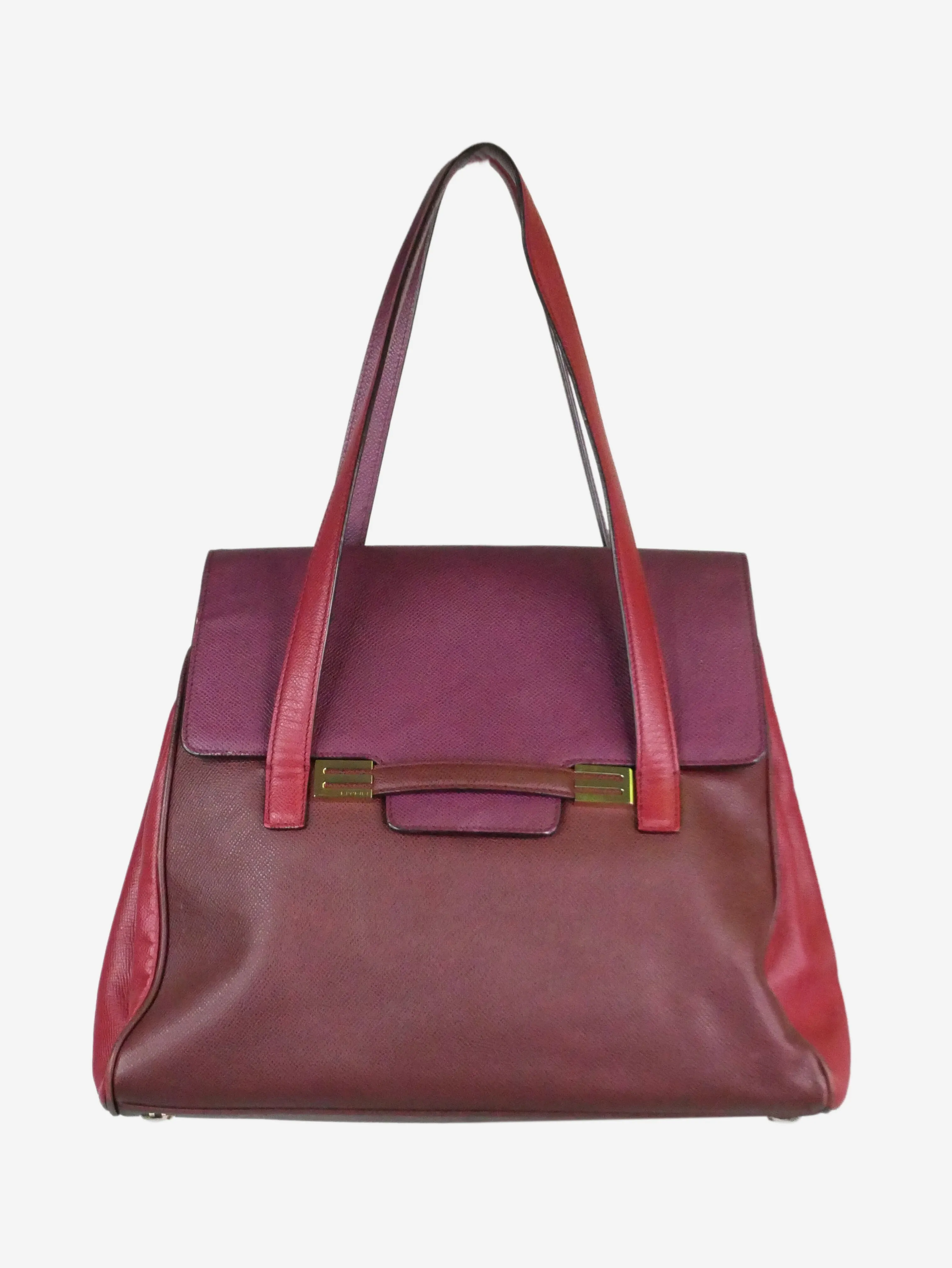 Multicolour leather top handle bag